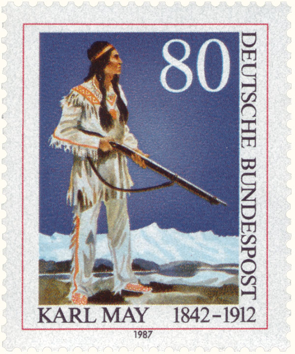 Briefmarke Winnetou_DP_1987 Briefmarke Winnetou_DP_1987